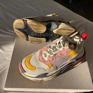Balenciaga Triple S Sneaker white, yellow and pink